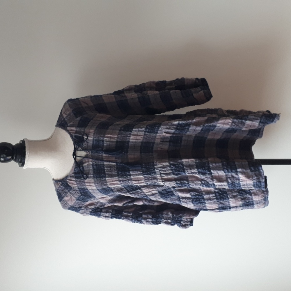 Mystree plaid peplum top